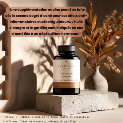 Complément alimentaire pour l'acné