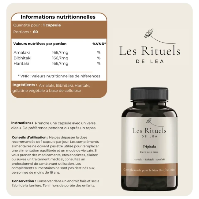 Complément alimentaire naturel de Triphala